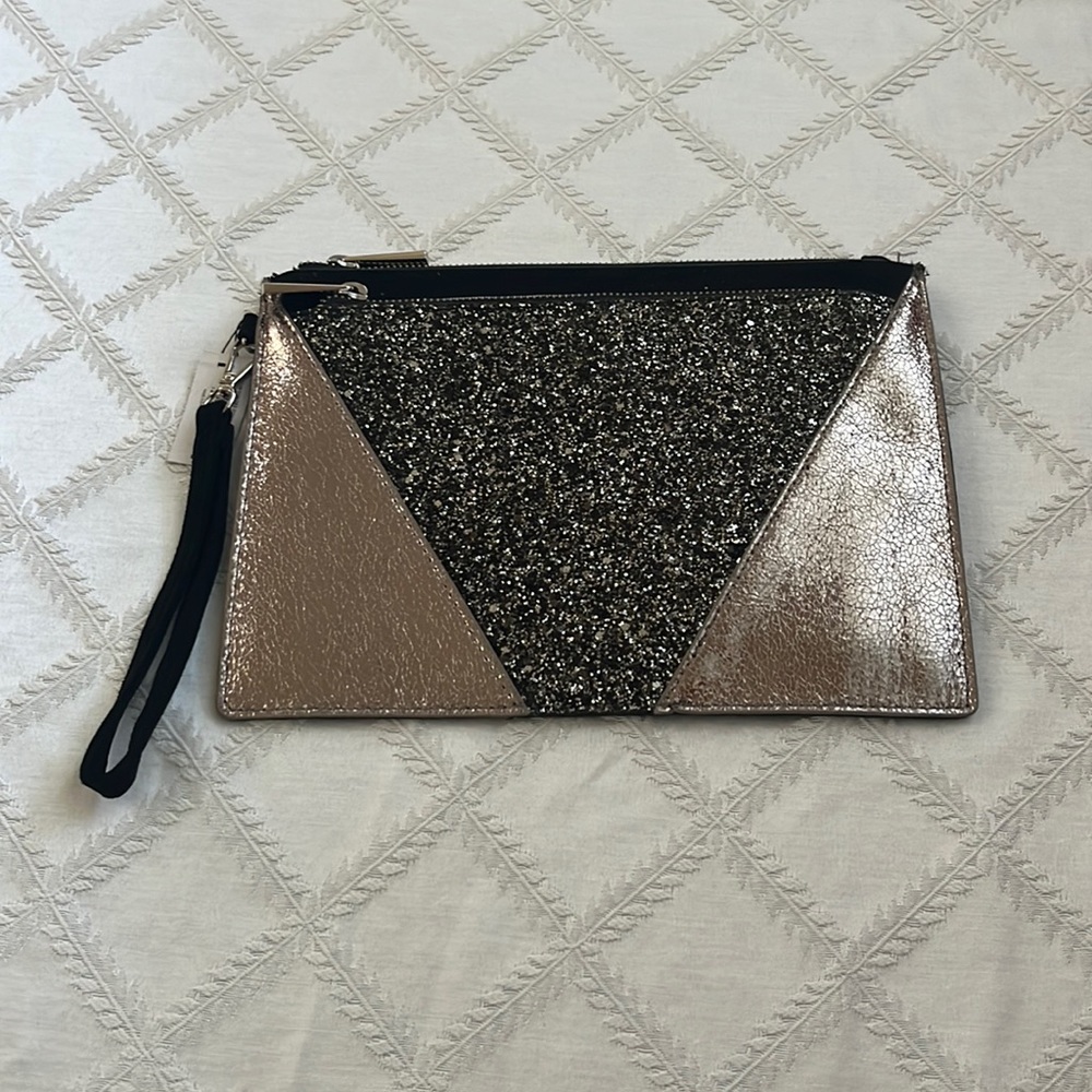 Express glitter wristlet